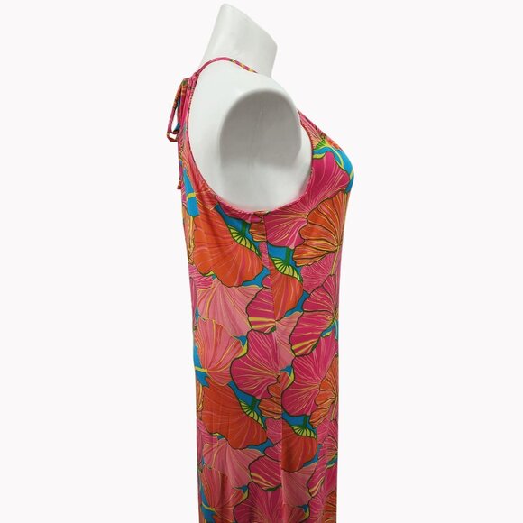 Trina Turk Medium Milan Gingko Halter Floral Maxi Dress NWT $198 - Picture 4 of 8